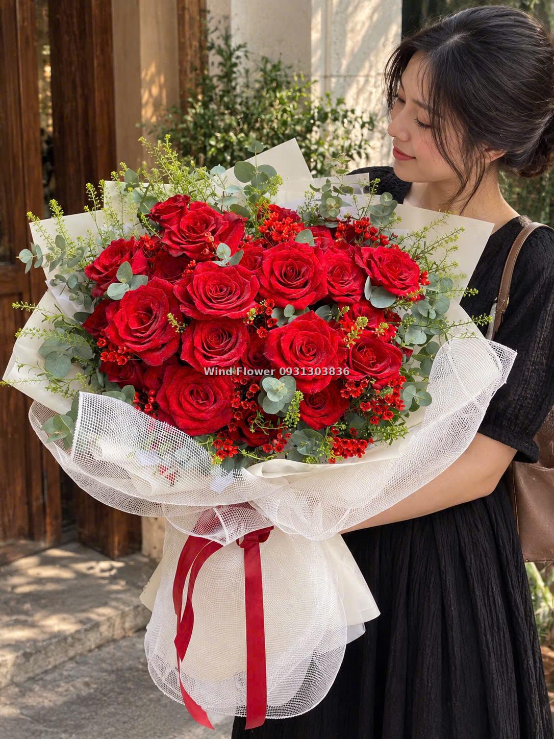 Bó hoa hồng đỏ cấp cao